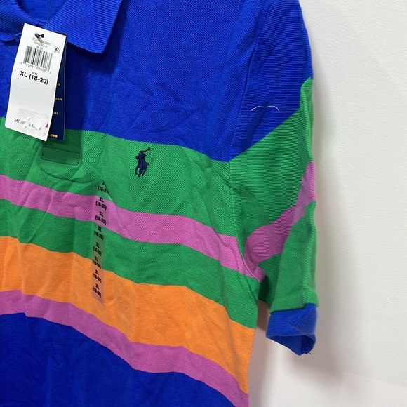 Brand new Polo by Ralph Lauren Boys Size 18-20 (X Large) Blue/Green/Orange - Picture 5 of 8